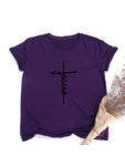 Faith Tshirt Cross Jesus Tees Tops Christian Shirt Women Fashion Tshirt Baptism Church Bride Esthetic Tumblr T Shirt