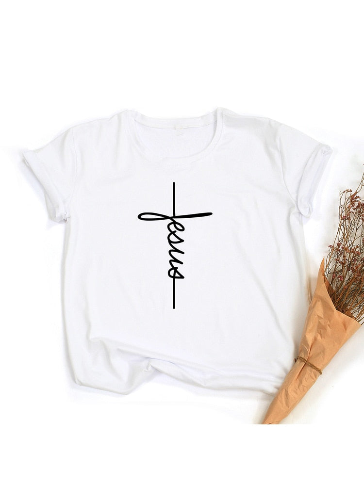 Jesus Cross T-shirt women