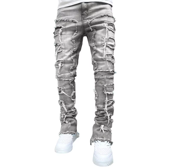 Men Stacked Jeans