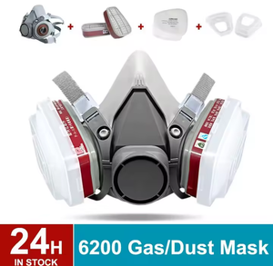 LA WILDFIRE 6200 respirator half full face dust gas mask for industrial paint spray chemical organic vapor with goggle filter protection