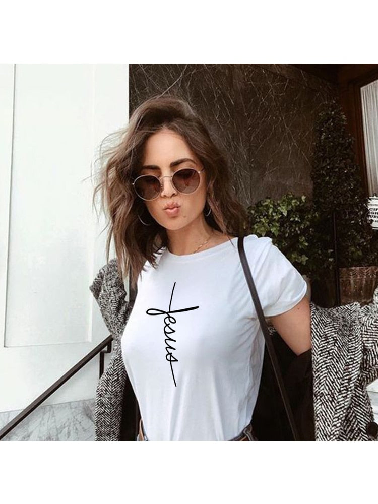 Jesus Cross T-shirt women