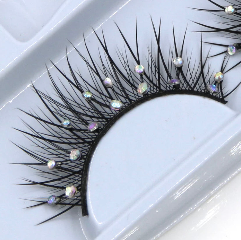 Bright Color Crystal False Eyelashes Crystal