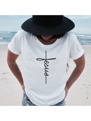 Jesus Cross T-shirt women