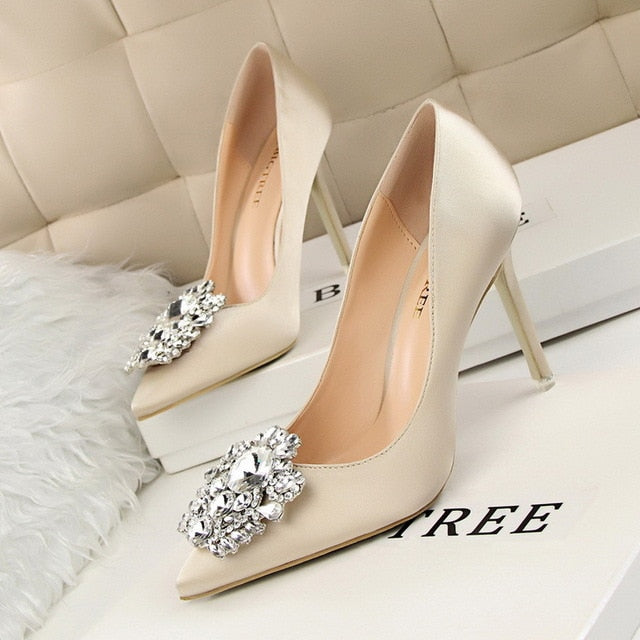 Women Fashion Crystal High Heel Shoes