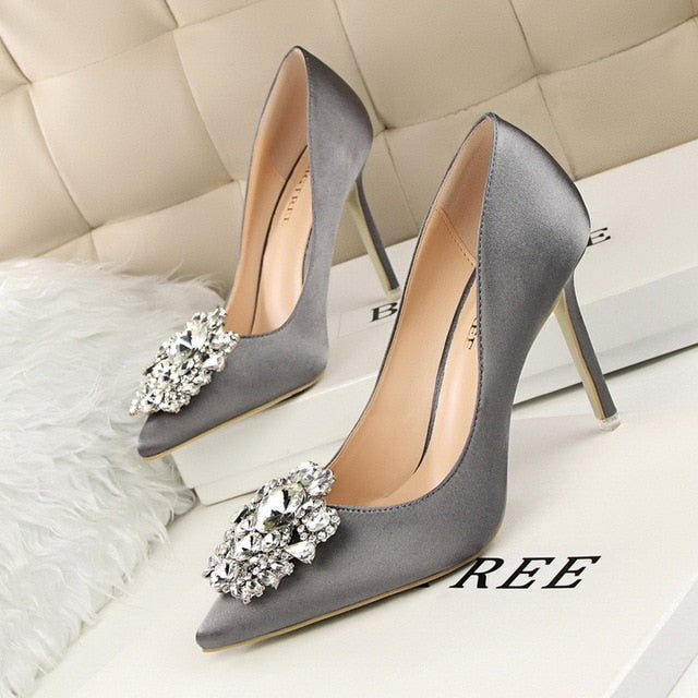 Women Fashion Crystal High Heel Shoes