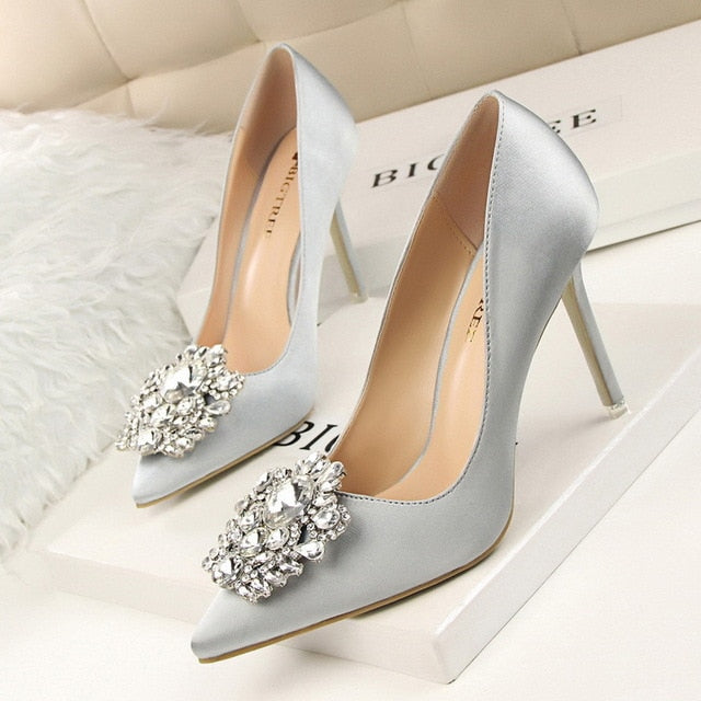 Women Fashion Crystal High Heel Shoes