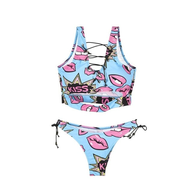 Sexy Women Bikinis Set Women Bikinis Swimsuits Bandage Plus size