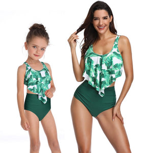 2PS Mommy and me Matching Outfits Swimsuit Summer Mother and daughter