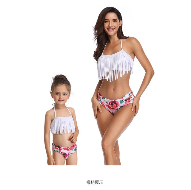 2PS Mommy and me Matching Outfits Swimsuit Summer Mother and daughter