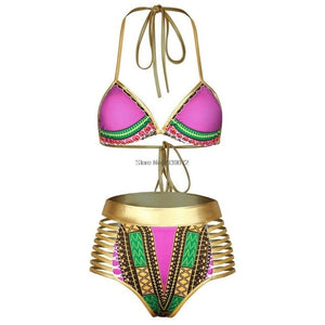 New Sexy flirtatious Swimwear Women African Mayo Bikini Set Bathing Suit