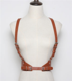 Fashion Women Punk  Faux Leather Body Bondage