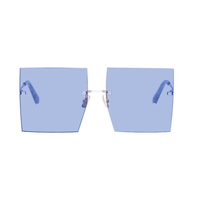 Oversized Rimless Square Sunglasses Women