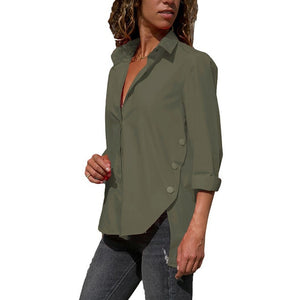 Women's Office Lady irregular Shirt