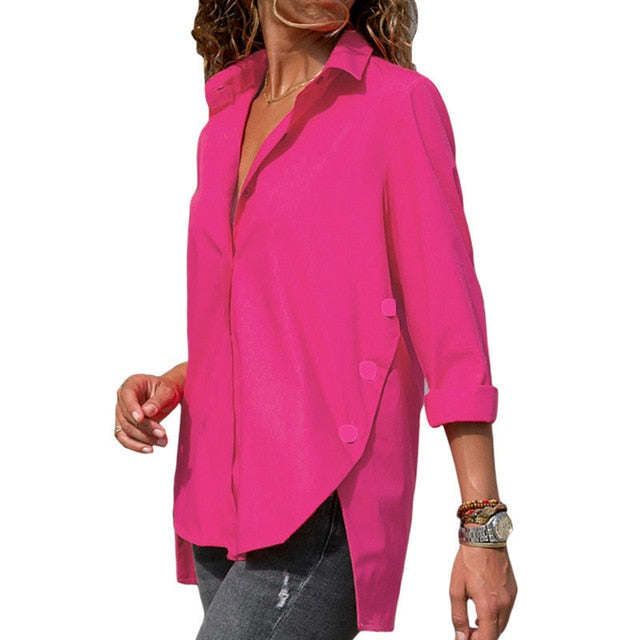 Women's Office Lady irregular Shirt