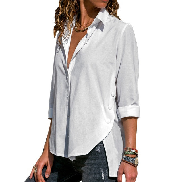 Women's Office Lady irregular Shirt