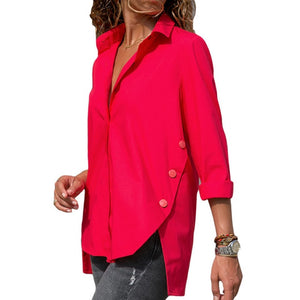 Women's Office Lady irregular Shirt