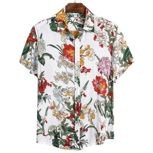 Men's Shirts Hawaï Button Wild Blouses