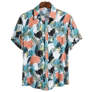 Men's Shirts Hawaï Button Wild Blouses