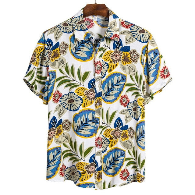 Men's Shirts Hawaï Button Wild Blouses