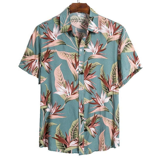 Men's Shirts Hawaï Button Wild Blouses