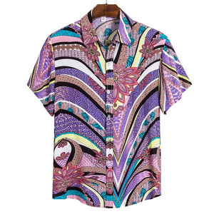 Men's Shirts Hawaï Button Wild Blouses