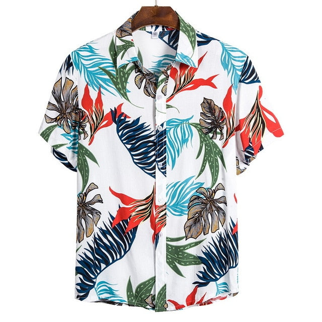 Men's Shirts Hawaï Button Wild Blouses