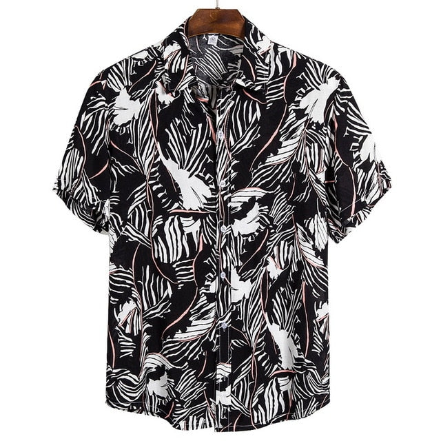 Men's Shirts Hawaï Button Wild Blouses