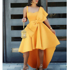 Irregular Yellow Occassion Dresses