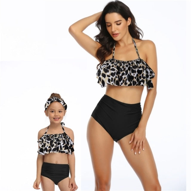 2PS Mommy and me Matching Outfits Swimsuit Summer Mother and daughter