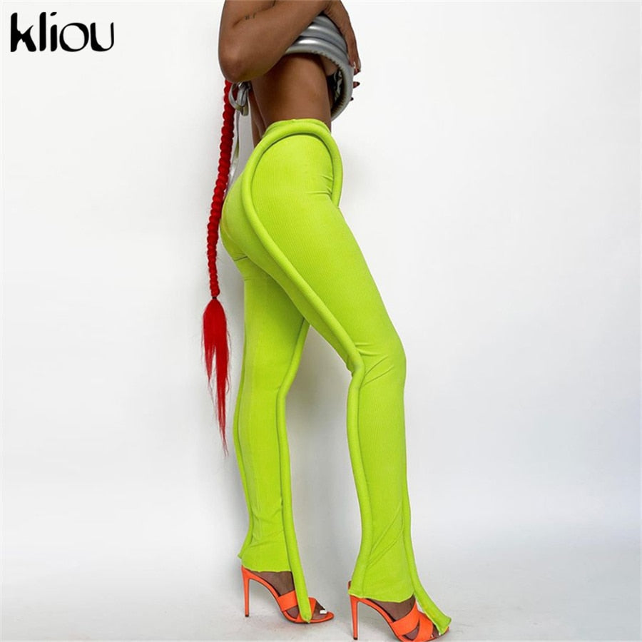 Long Pants Women Summer Sexy Medium Waist Skinny Trousers