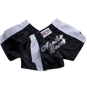 2021 Wholesale Embroidered Letter Contrast Color Splice Sports Women Muay Thai Shorts Custom Boxing Shorts Wholesale