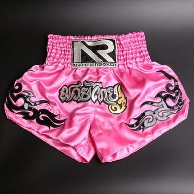 2021 Wholesale Embroidered Letter Contrast Color Splice Sports Women Muay Thai Shorts Custom Boxing Shorts Wholesale