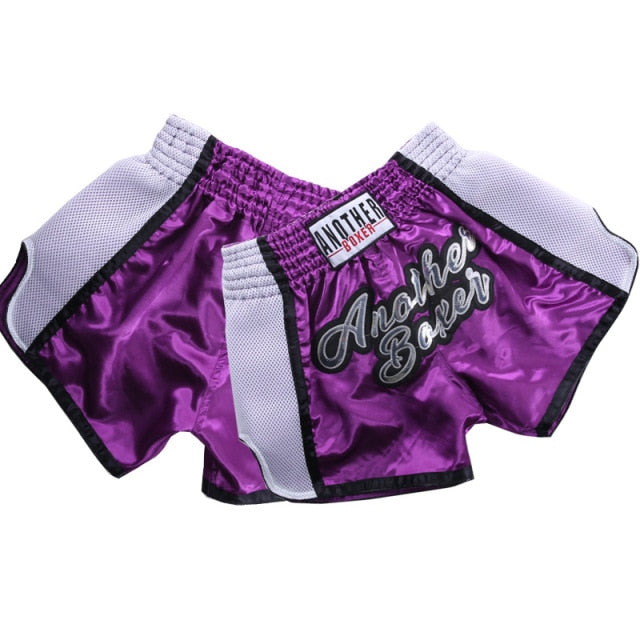 2021 Wholesale Embroidered Letter Contrast Color Splice Sports Women Muay Thai Shorts Custom Boxing Shorts Wholesale