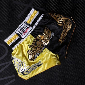 2021 Wholesale Embroidered Letter Contrast Color Splice Sports Women Muay Thai Shorts Custom Boxing Shorts Wholesale